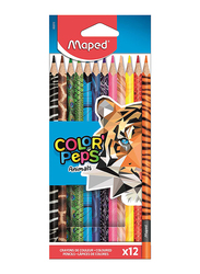 Maped 12-Piece Color'Peps Animal Print Coloring Pencil Set, Multicolor