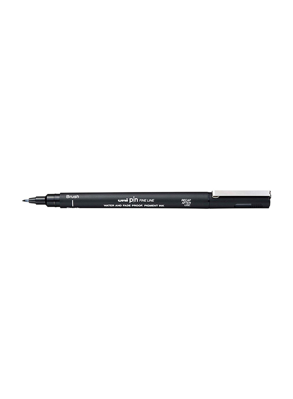 Uniball 12-Piece Pin Fine Line Brush Pen Set, Black