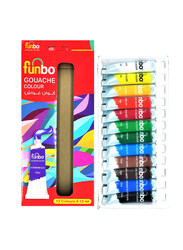 Funbo Gouache Color Tube Set, 12 x 12ml, Multicolor