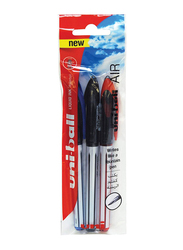 Uniball 3-Piece Air Broad Rollerball Pen Set, 0.7mm, Blue/Black/Red