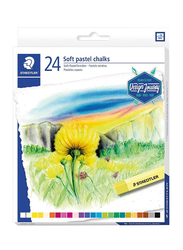 Staedtler 2430C24 Karat Premium Quality Soft Pastel Chalks Set, 24 Pieces, Multicolor
