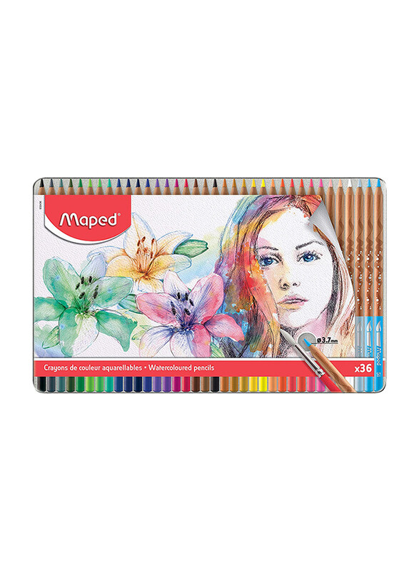 

Maped 36-Piece Watercolored Pencil Set, 832436, Multicolor