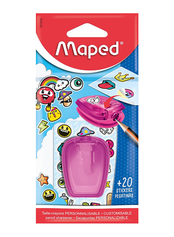 

Maped Stick' Art Pencil Sharpener and Stickers, Assorted Color