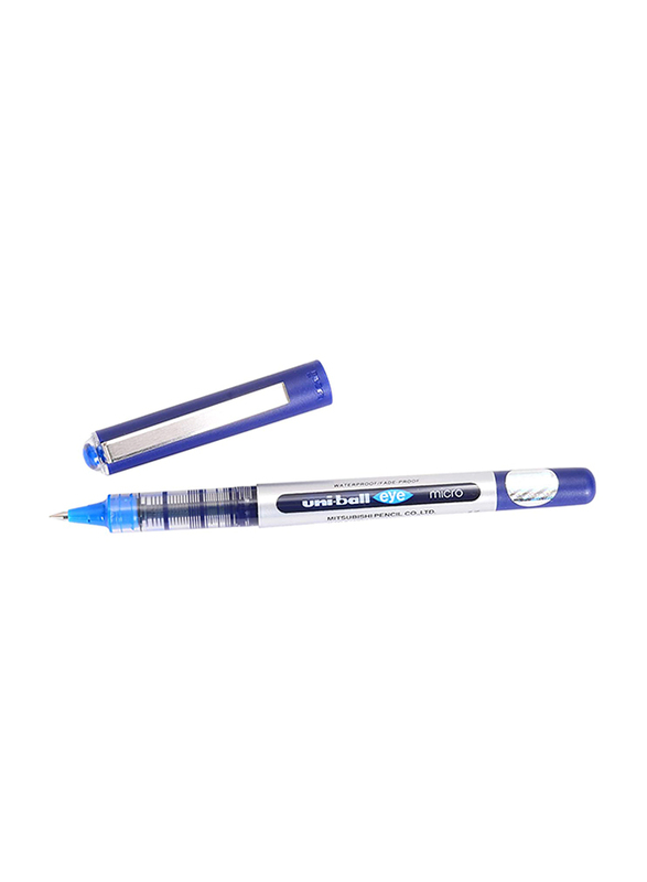 Uniball 10-Piece Eye Micro Rollerball Pen Set, 0.5mm, MI-UB150-BE-10P, Blue