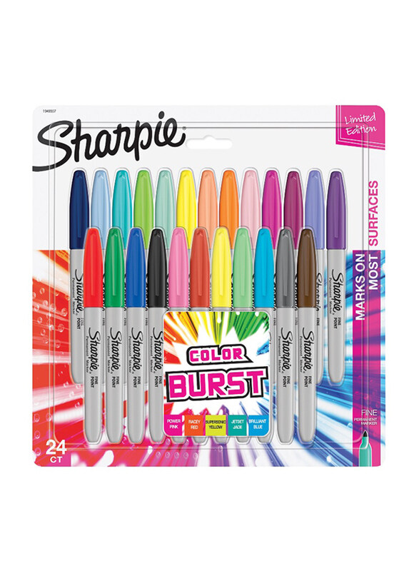 

Sharpie Fine Permanent Marker, 24 Pieces, Multicolour