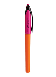 Uniball Air Micro Fine Rollerball Pen Set with Pink and Orange Barrel, 0.5mm, Black