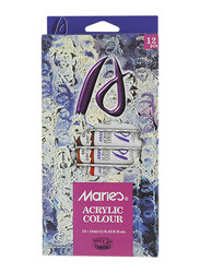 Maries Acrylic Color Set, 12ml, 12 Pieces, Multicolor