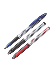 Uniball 3-Piece Air Medium Rollerball Pen Set, 0.7mm, UBA-188-L, Blue/Black/Red