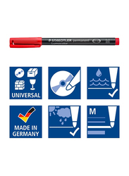 Staedtler Lumocolor Permanent 317 WP4 Universal Pens, 1.0mm, 4-Pieces, Multicolor