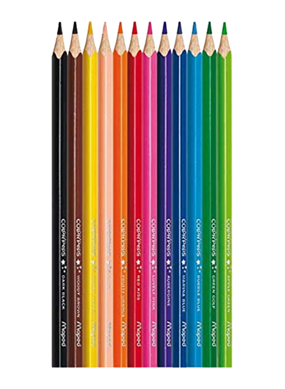 Maped 12-Piece Color'Peps Colored Pencils Set, 183212ZV, Multicolor