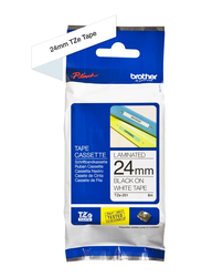 Brother TZE-251 Laminated Tape, 24mm, Black on White