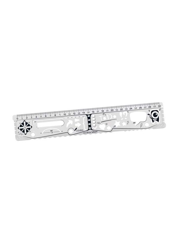 Maped 30cm Multifunction Geo Notes Ruler, 250310, Assorted Color