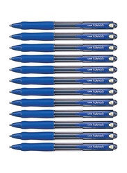 Uniball 12-Piece Laknock Retractable Ballpoint Pen Set, 1.4mm, Blue