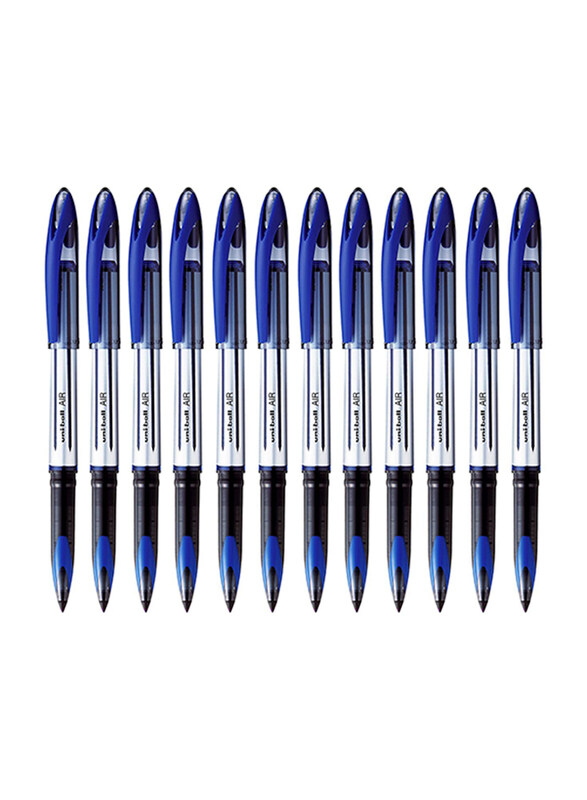 

Uniball 12-Piece Air Medium Rollerball Pen Set, 0.7mm, UBA-188-L, Blue