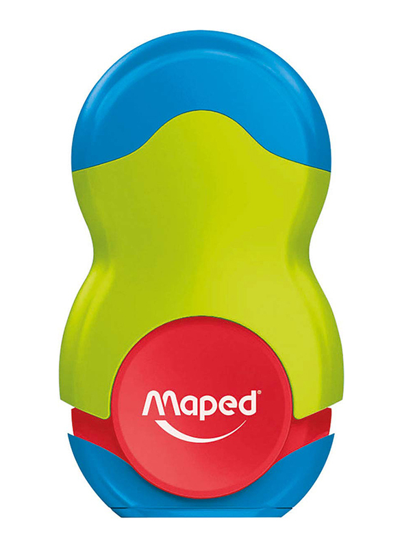 Maped Loopy Totem 2 in 1 Eraser and Pencil Sharpener, Assorted Color
