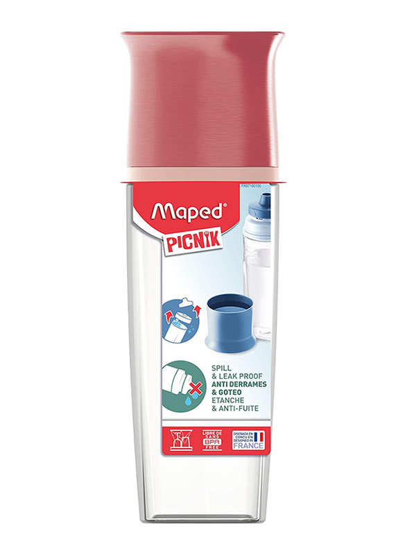 Maped 500ml Picnic Concept Adult Spillproof Water Bottle, 871802, Brick Red