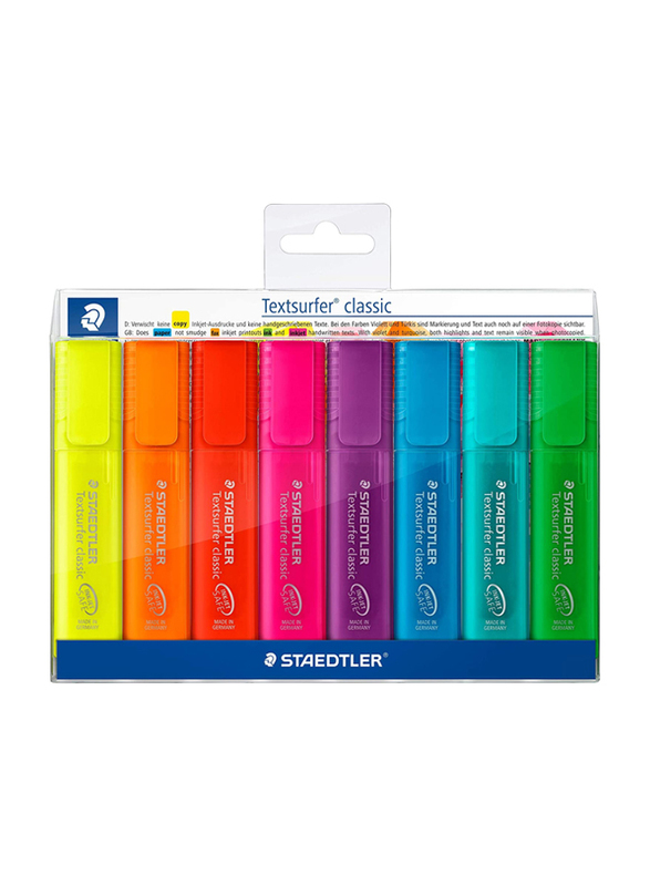 Staedtler Textsurfer Classic Highlighters, 8-Pieces, Multicolor