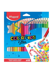 Maped 48-Piece Color'Peps Triangular Colored Pencil Set, Multicolor