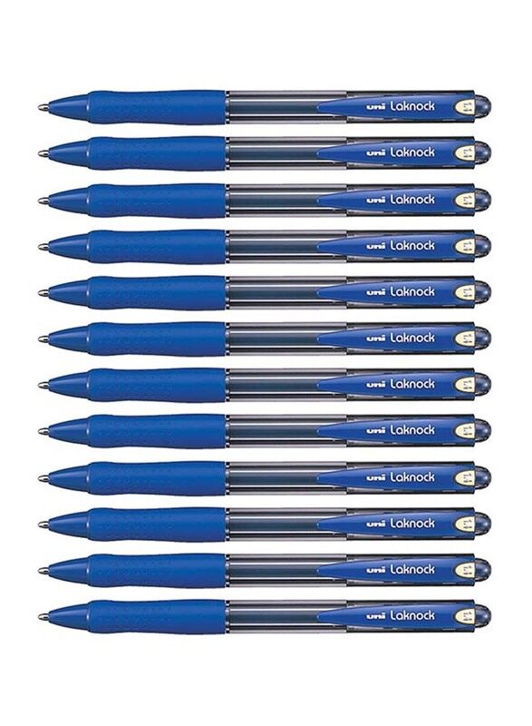 

Uniball 12-Piece Laknock Retractable Ballpoint Pen Set, 1.4mm, Blue