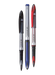 Uniball 3-Piece Air Medium Rollerball Pen Set, 0.7mm, UBA-188-L, Blue/Black/Red