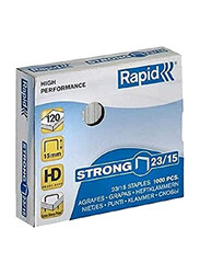 Rapid Strong Staple, 23/15mm, 1000 Pieces, Silver