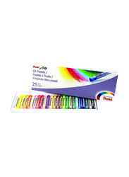 Pentel Arts Oil Pastels Set, 25 Pieces, Multicolor