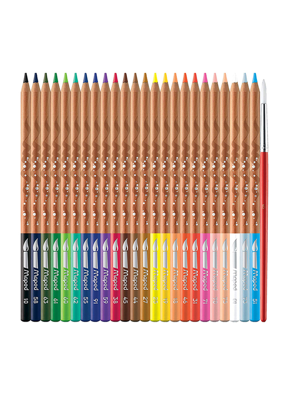 Maped 24-Piece Watercolored Pencil Set, 832424, Multicolor