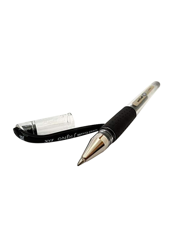 Uniball 12-Piece Signo DX Fine Waterproof Gel Pen Set, 0.7mm, UM-151, Black
