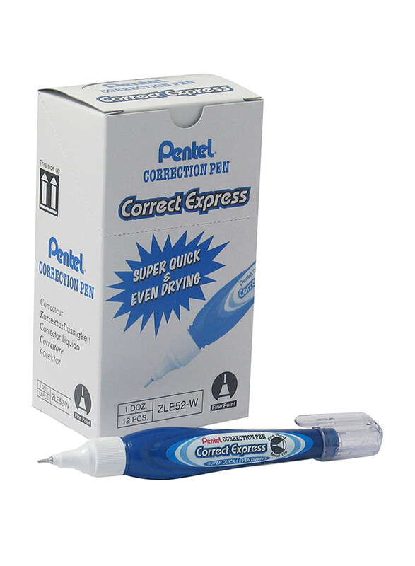 

Pentel 12-Piece Correct Express Fine Point Correction Pen Set, ZLE52, White