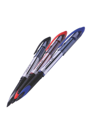 Uniball 3-Piece Air Medium Rollerball Pen Set, 0.7mm, UBA-188-L, Blue/Black/Red