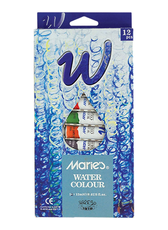 Maries Water Color Set, 12ml, 12 Pieces, Multicolor