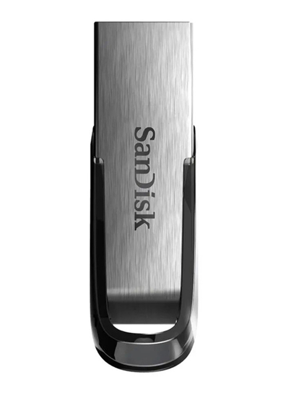 SanDisk 256GB Ultra Flair USB 3.0 Flash Drive, Silver/Black