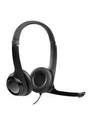 Logitech H390 USB On-Ear Headset with Mic, Black