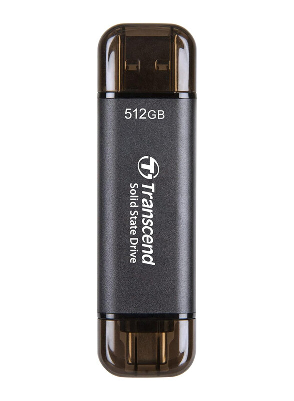 

Transcend 512GB TS512GESD310C ESD310C USB10Gbps-R/W1050MB/S Type C/A- External SSD, Black