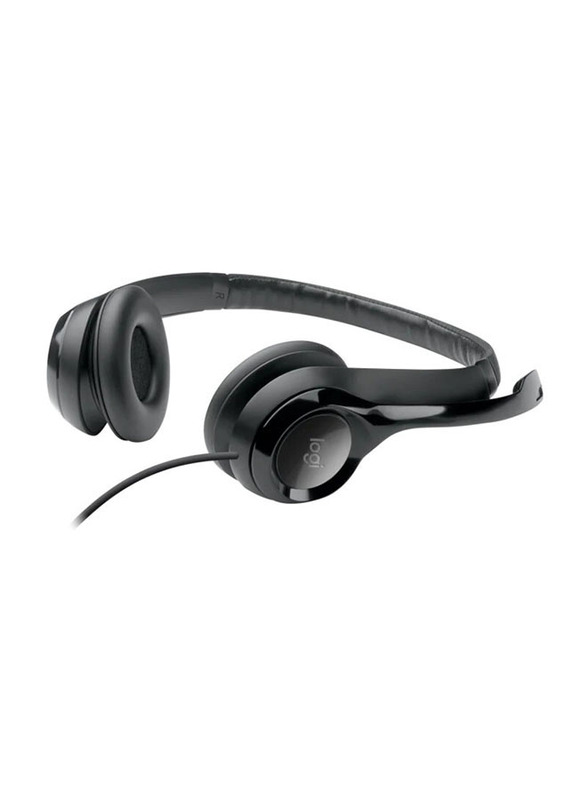 Logitech H390 USB On-Ear Headset with Mic, Black