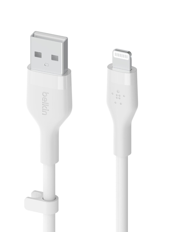 Belkin 1-Meter Boost charge Flex SiliconeCable, Black, USB Type A to USB Type-C for Google Pixel, iPhones, Samsung, White