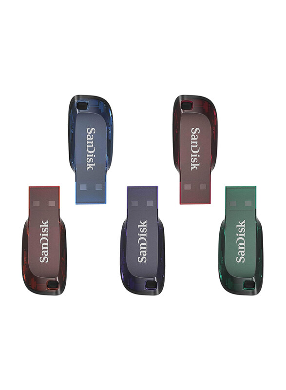 

SanDisk 32GB Cruzer Blade USB 2.0 Flash Drive, 5 Pieces, Multicolour