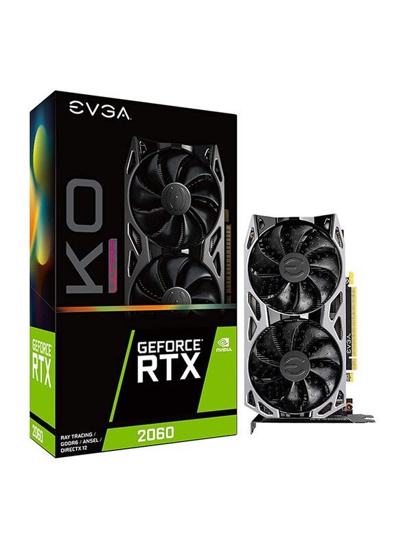 

EVGA Nvidia GeForce RTX 2060 KO Ultra Gaming Graphics Card, 6GB, GDDR6, Black