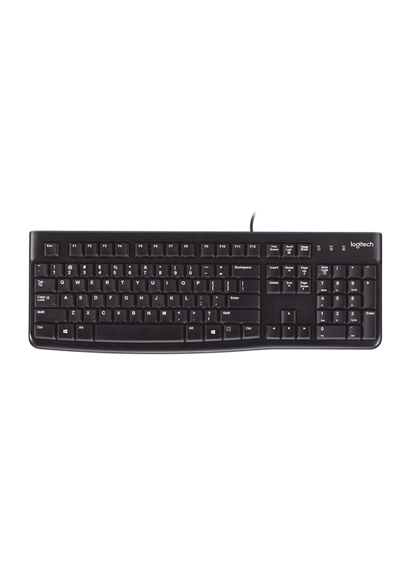 Logitech K120 Wired English Keyboard, Black