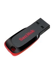 SanDisk 64GB Cruzer Blade USB 2.0 Flash Drive, Black/Red