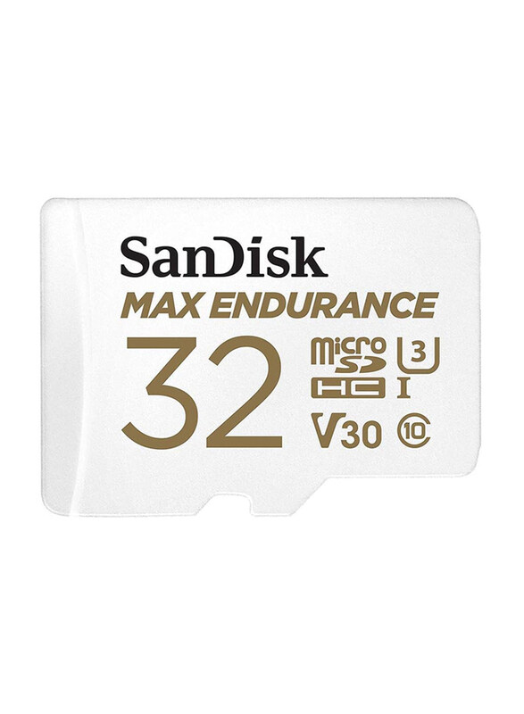 

SanDisk 32GB Max Endurance microSDHC Memory Card with SD Adaptor, White