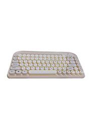 Dual Tec Wireless Bluetooth Keyboard, 32.6 x 16 x 3.3cm, White