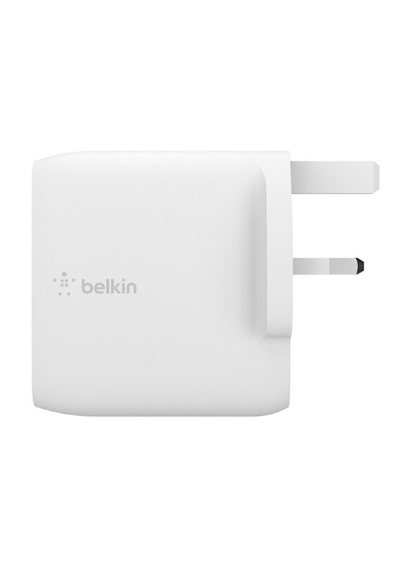 

Belkin Dual USB-C PD GaN Fast Wall Charger, 63W, White