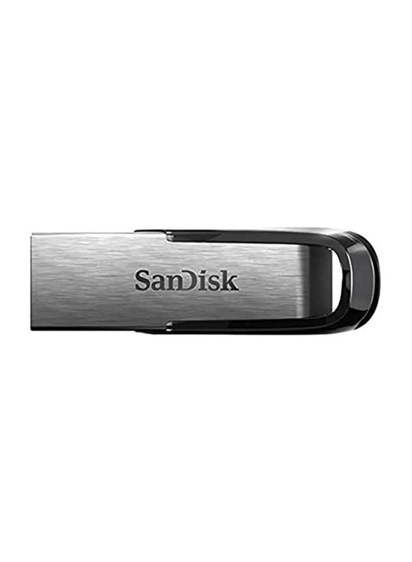 SanDisk 64GB Ultra Flair USB 3.0 Flash Drive, Silver/Black