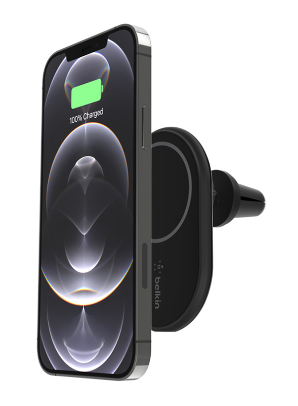 Belkin Magnetic Wireless Car Charger for Apple iPhone 13/12, WIC004btBK-NC, Black