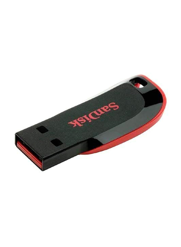 SanDisk 64GB Cruzer Blade USB 2.0 Flash Drive, Black/Red