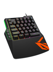 Meetion KB015 Left One-Handed Wired English Gaming Keyboard, Black