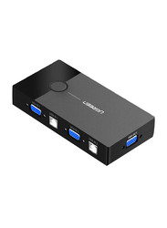 Ugreen 2-Port USB KVM Switch Box ABS Case, Black