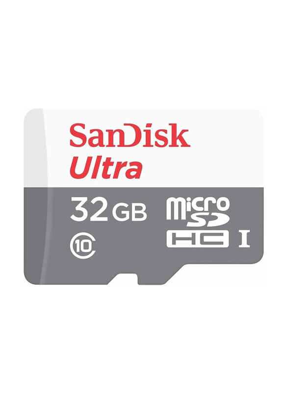 

SanDisk 32GB Ultra Android microSDHC 80MB/s Class 10 Memory Card, White/Grey