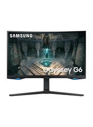 Samsung 32 Inch Odyssey G6 Curved QHD Gaming Monitor with Speakers, LS32BG650EMXUE, Black